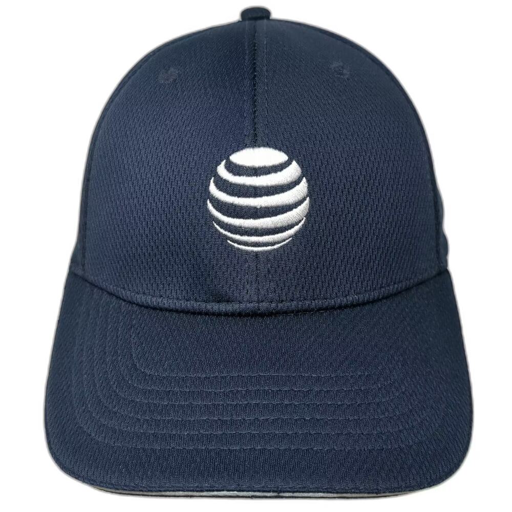 Cintas AT&T Baseball Cap Blue White OS Performance Mesh Strapback Corporate Hat